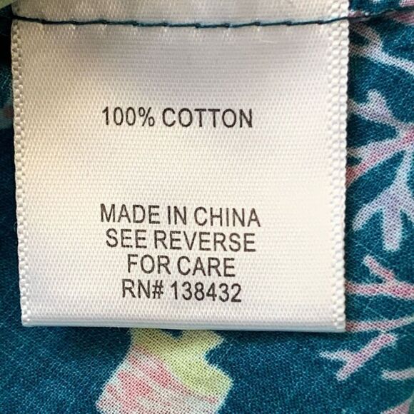 ModCloth Blue Button Front Short Sleeve Shirt Aquatic Shipwreck Shark Collared - Picture 11 of 12